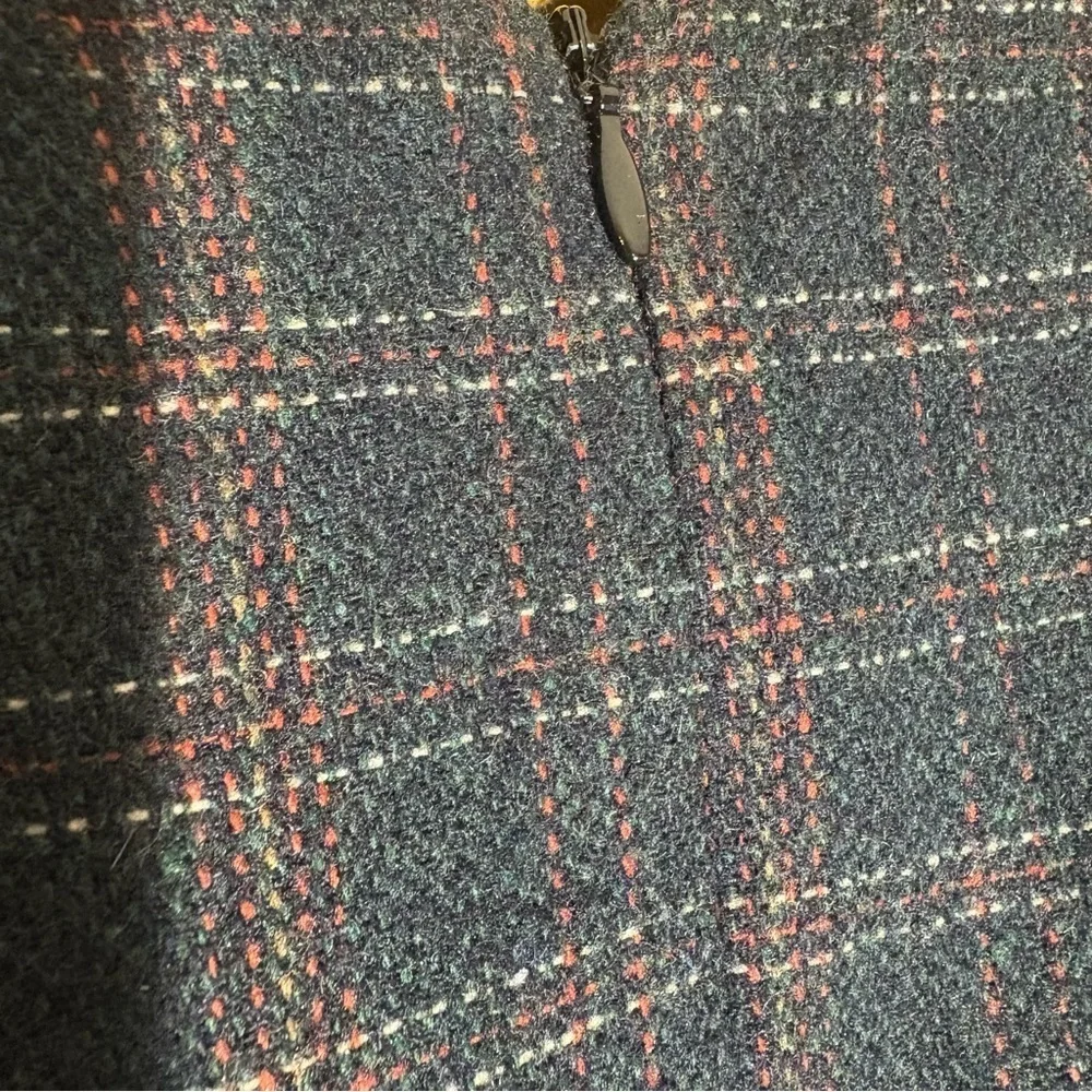 Modern Vintage Plaid Tartan Blue Sleeveless Dress SZ S - Picture 2 of 8